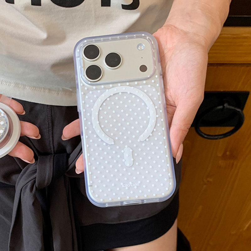 Phone Accessories Magnetic - Ins Minimalist Polka Dots For Magsafe