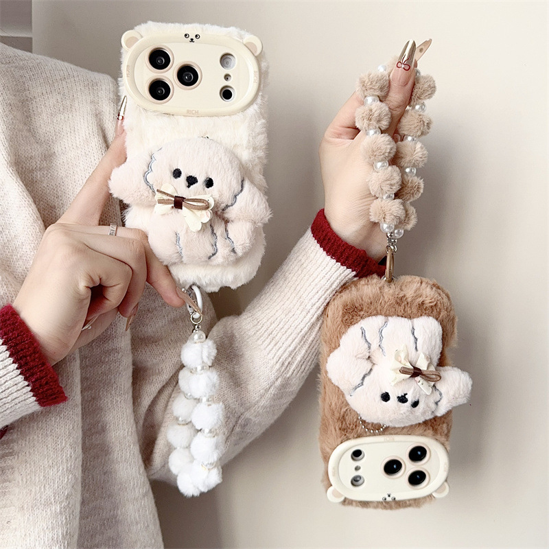 3D Cartoon Bowknot Puppy Warm  - đánh giá và giá Apple Iphone 16