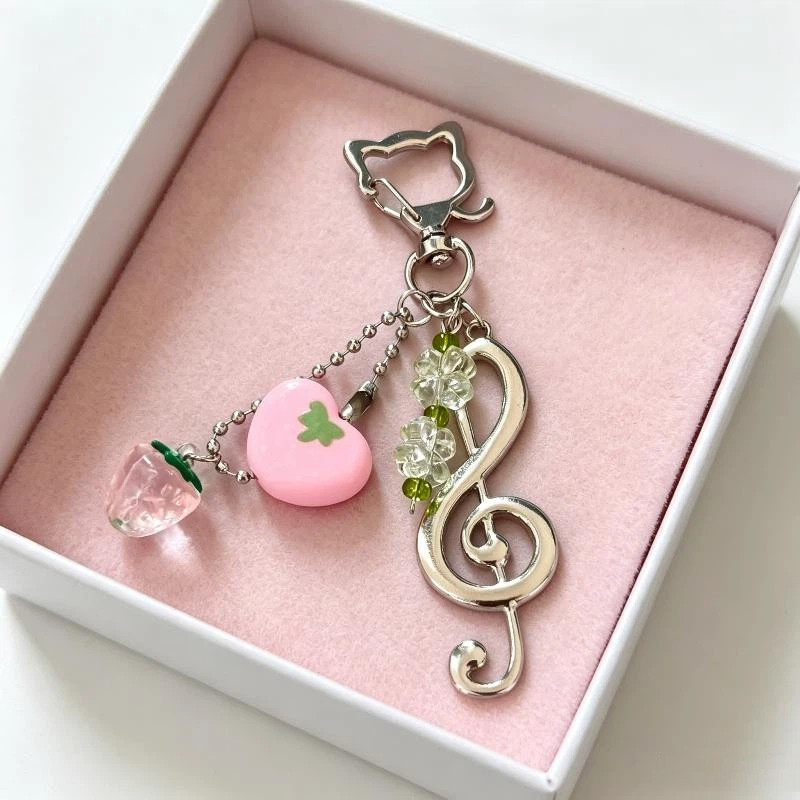Cute Strawberry Star Keychain  - đánh giá và giá Phone Accessories For Teen Girls